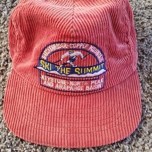 Ski the Summit Red Corduroy Hat